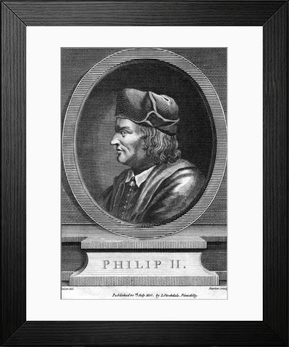 Framed Print : Philip II of France, (1812). Artist: Barlow Framed Print : Philip II of France, (1812). Artist: Barlow