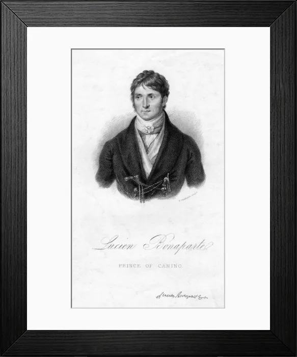 Framed Print : Lucien Bonaparte, Prince of Canino, 19th century. Artist: W Greatbatch Framed Print : Lucien Bonaparte, Prince of Canino, 19th century. Artist: W Greatbatch