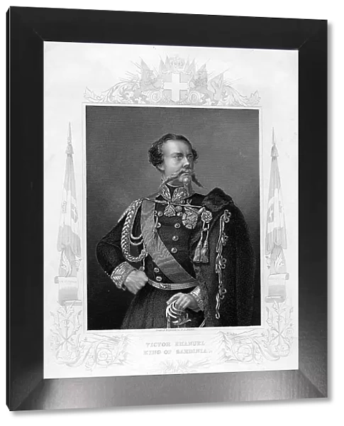 Victor Emanuel, King of Sardinia, 19th century. Artist: DJ Pound