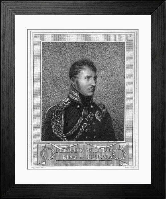 Framed Print : Frederick William III, King of Prussia, 19th century. Artist: Blood Framed Print : Frederick William III, King of Prussia, 19th century. Artist: Blood