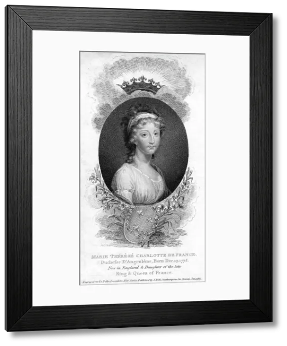 Framed Print : Marie-Therese-Charlotte de Bourbon, Duchess of Angouleme and Dauphine of France, 1811 Framed Print : Marie-Therese-Charlotte de Bourbon, Duchess of Angouleme and Dauphine of France, 1811