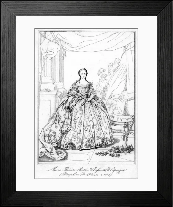 Framed Print : Maria-Teresa of Spain, daughter of King Philip V of Spain, (1726-1746) Framed Print : Maria-Teresa of Spain, daughter of King Philip V of Spain, (1726-1746)