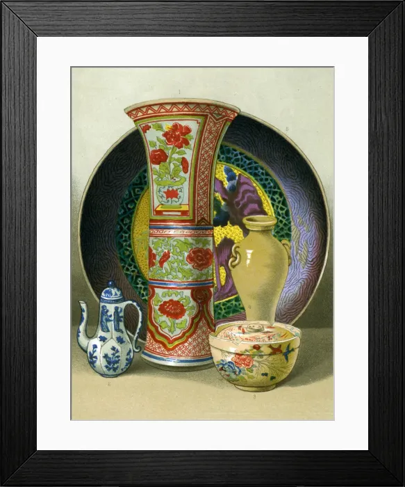 Framed Print : Ceramic Art, Chinese and Japanese Porcelain Framed Print : Ceramic Art, Chinese and Japanese Porcelain