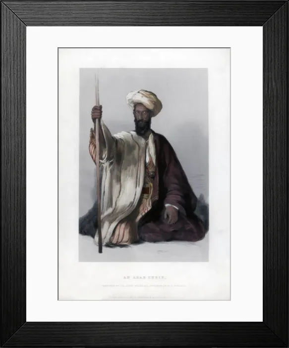 Framed Print : An Arab Sheik, 19th century. Artist: WJ Edwards Framed Print : An Arab Sheik, 19th century. Artist: WJ Edwards