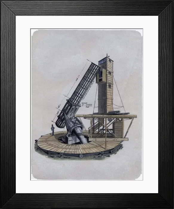 Framed Print : A Newtonian reflector, 1870 Framed Print : A Newtonian reflector, 1870