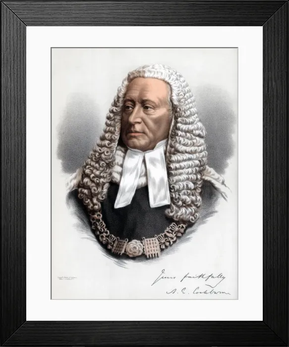 Framed Print : Sir Alexander James Edmund Cockburn, 12th Baronet, Lord Chief Justice of England, c1890. Artist: Cassell, Petter & Galpin Framed Print : Sir Alexander James Edmund Cockburn, 12th Baronet, Lord Chief Justice of England, c1890. Artist: Cassell, Petter & Galpin