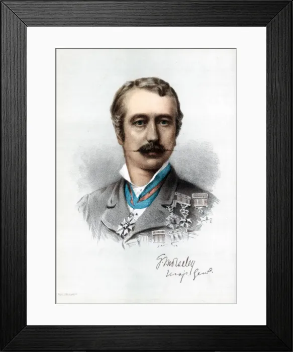 Framed Print : Garnet Joseph Wolseley, 1st Viscount Wolseley, Irish-born British soldier, c1890. Artist: Cassell, Petter & Galpin