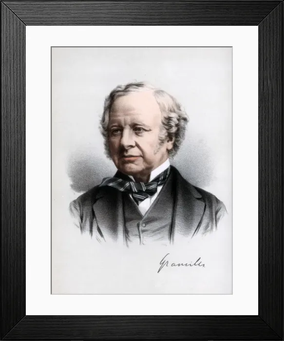 Framed Print : Granville Leveson-Gower, 2nd Earl Granville, British Liberal statesman, c1890. Artist: Cassell, Petter & Galpin Framed Print : Granville Leveson-Gower, 2nd Earl Granville, British Liberal statesman, c1890. Artist: Cassell, Petter & Galpin