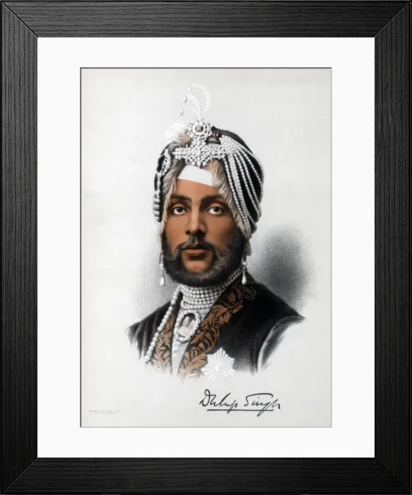 Framed Print : Duleep Singh, Sikh ruler, c1890. Artist: Cassell, Petter & Galpin Framed Print : Duleep Singh, Sikh ruler, c1890. Artist: Cassell, Petter & Galpin