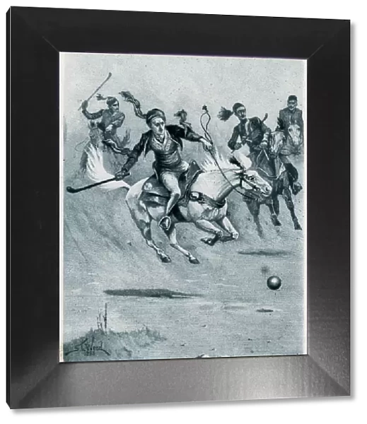 Game of polo, 1888. Artist: Stanley L Wood