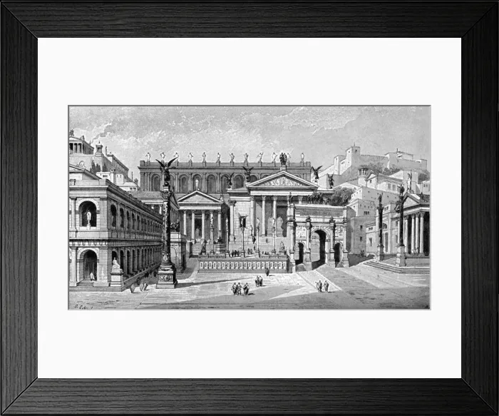 Framed Print : South and west sides of the Forum, Rome, (1902). Artist: C Hulsen Framed Print : South and west sides of the Forum, Rome, (1902). Artist: C Hulsen