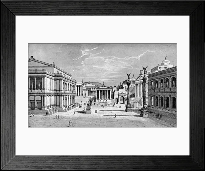 Framed Print : North and east sides of the Forum, Rome, (1902). Artist: C Hulsen Framed Print : North and east sides of the Forum, Rome, (1902). Artist: C Hulsen