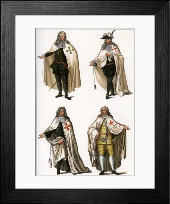 Framed Print : The chief knightly orders of Spain and Portugal, 1791, (1902) Framed Print : The chief knightly orders of Spain and Portugal, 1791, (1902)