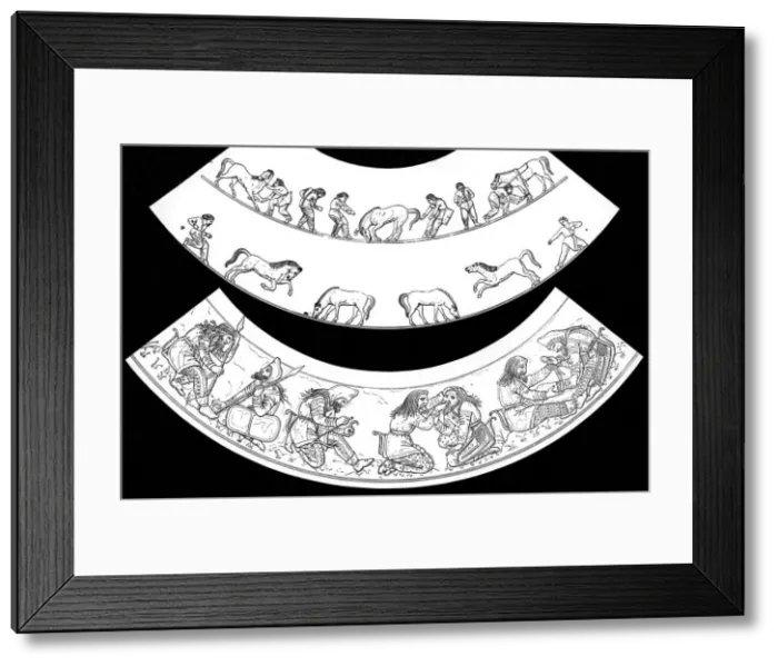 Framed Print : Scenes from Scythian life, (1902). Artist: Kondakow Framed Print : Scenes from Scythian life, (1902). Artist: Kondakow