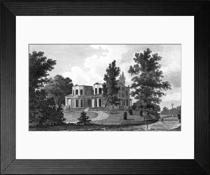 Framed Print : Lord Nelsons Villa at Merton, 19th century. Artist: A Warren Framed Print : Lord Nelsons Villa at Merton, 19th century. Artist: A Warren