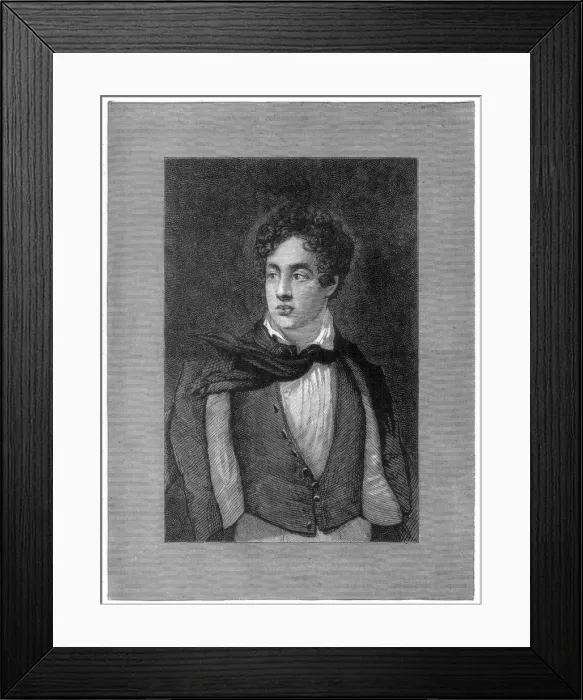 Framed Print : George Byron, 6th Baron Byron, British poet, (1888) Framed Print : George Byron, 6th Baron Byron, British poet, (1888)