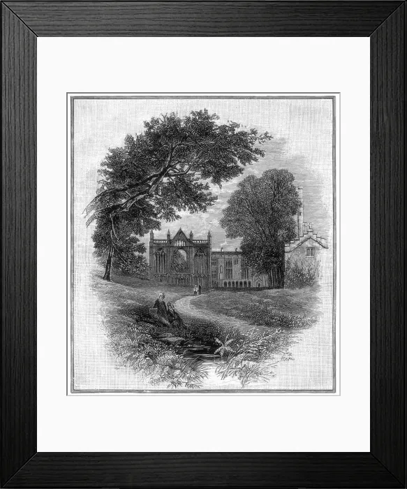 Framed Print : Newstead Abbey, the ancestral home of Lord Byron, 1888 Framed Print : Newstead Abbey, the ancestral home of Lord Byron, 1888