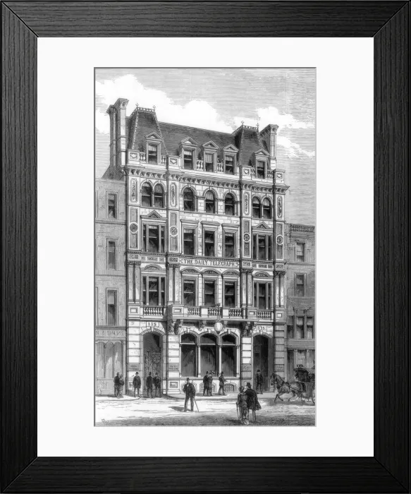 Framed Print : The new offices of the Daily Telegraph, Fleet Street, London, 1882 Framed Print : The new offices of the Daily Telegraph, Fleet Street, London, 1882