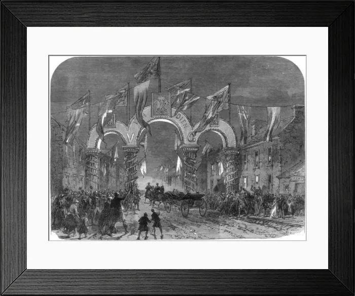 Framed Print : Visit of the Prince and Princess of Wales to Dunrobin Castle, Scotland, 1866 Framed Print : Visit of the Prince and Princess of Wales to Dunrobin Castle, Scotland, 1866