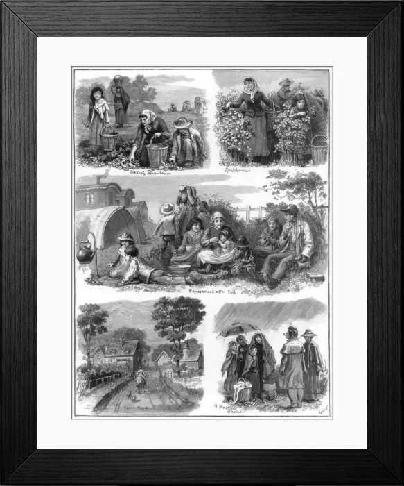 Framed Print : Fruit gatherers, 1899 Framed Print : Fruit gatherers, 1899