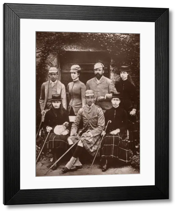 Framed Print : The Prince and Princess of Wales in shooting dress, 1900. Artist: Russell & Sons Framed Print : The Prince and Princess of Wales in shooting dress, 1900. Artist: Russell & Sons