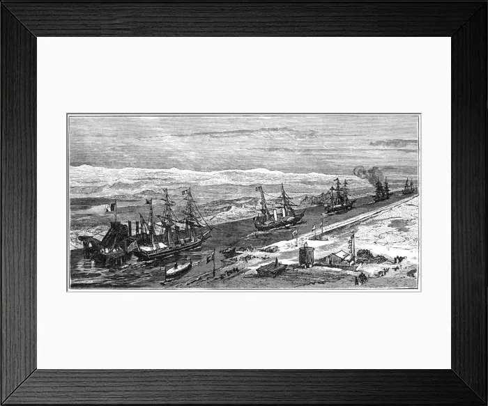 Framed Print : View of the Suez Canal, Egypt, 1900 Framed Print : View of the Suez Canal, Egypt, 1900