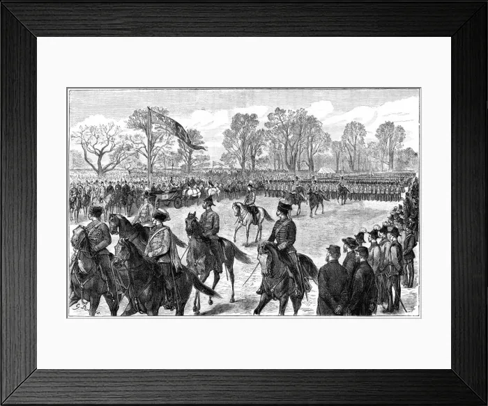 Framed Print : Review in Windsor Great Park of the troops from the Ashanti war, 1900. Artist: G Durand Framed Print : Review in Windsor Great Park of the troops from the Ashanti war, 1900. Artist: G Durand