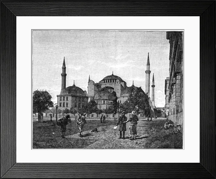 Framed Print : The Mosque of Santa Sophia, Constantinople, 1900 Framed Print : The Mosque of Santa Sophia, Constantinople, 1900