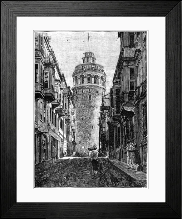 Framed Print : The Tower of Galata, Constantinople, 1900 Framed Print : The Tower of Galata, Constantinople, 1900