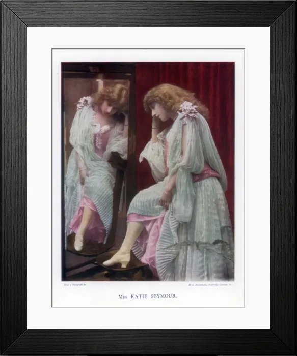 Framed Print : Katie Seymour, actress, singer and dancer, 1901. Artist: Mendelssohn Framed Print : Katie Seymour, actress, singer and dancer, 1901. Artist: Mendelssohn