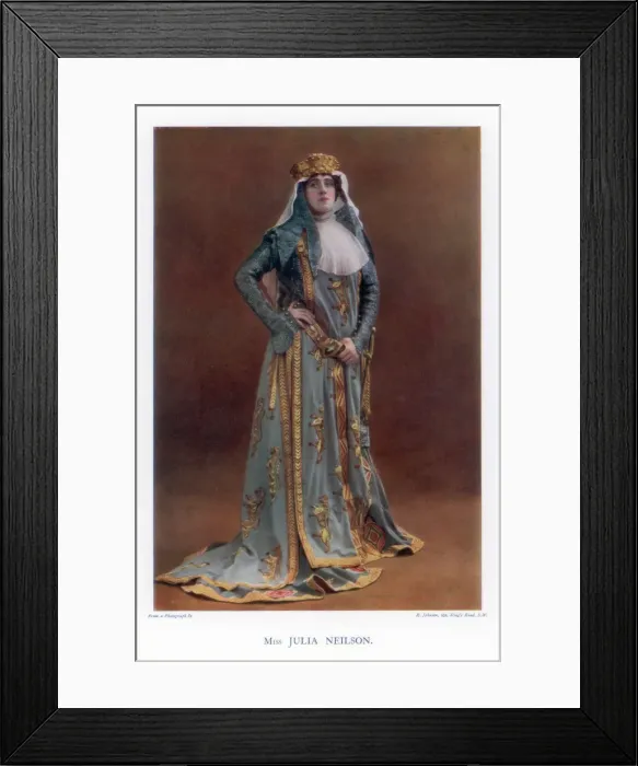 Framed Print : Julia Neilson, English actress, 1901. Artist: R Johnson Framed Print : Julia Neilson, English actress, 1901. Artist: R Johnson