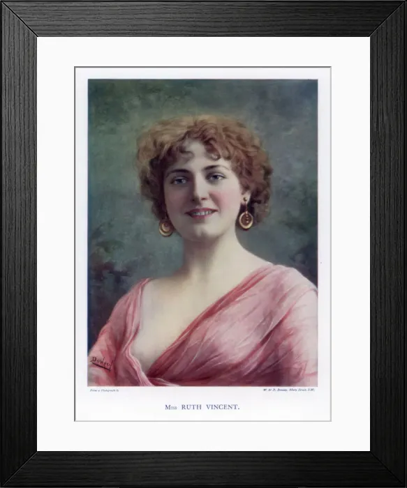 Framed Print : Ruth Vincent, actress and singer, 1901. Artist: W&D Downey Framed Print : Ruth Vincent, actress and singer, 1901. Artist: W&D Downey