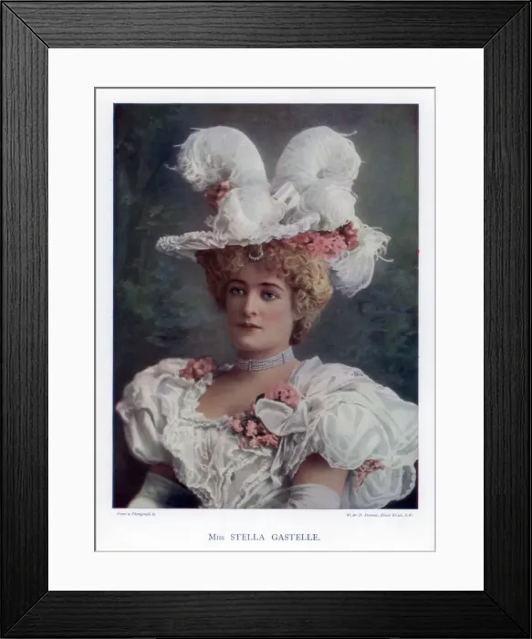 Framed Print : Stella Gastelle, actress, 1901. Artist: W&D Downey Framed Print : Stella Gastelle, actress, 1901. Artist: W&D Downey