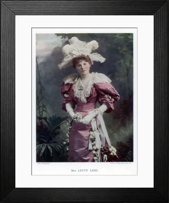 Framed Print : Letty Lind, actress and dancer, 1901. Artist: W&D Downey Framed Print : Letty Lind, actress and dancer, 1901. Artist: W&D Downey