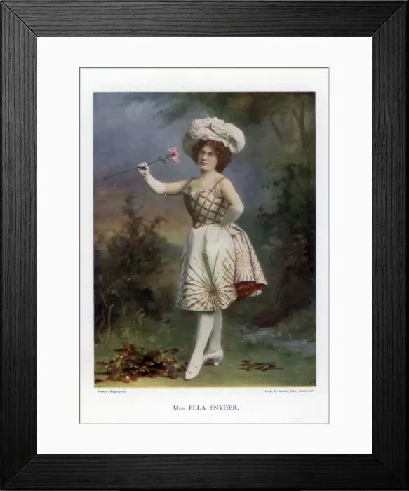Framed Print : Ella Snyder, actress, 1901. Artist: W&D Downey Framed Print : Ella Snyder, actress, 1901. Artist: W&D Downey