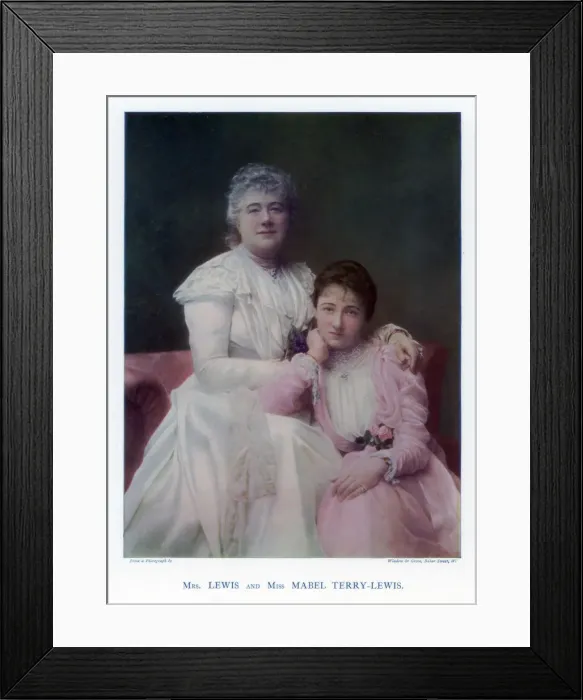 Framed Print : Mrs Lewis (Kate Terry) and Miss Mabel Terry-Lewis, British actresses, 1901. Artist: Window & Grove Framed Print : Mrs Lewis (Kate Terry) and Miss Mabel Terry-Lewis, British actresses, 1901. Artist: Window & Grove