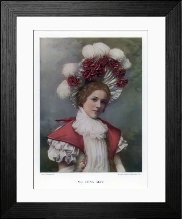 Framed Print : Edna May, American actress and singer, 1901. Artist: W&D Downey Framed Print : Edna May, American actress and singer, 1901. Artist: W&D Downey