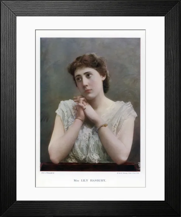 Framed Print : Lily Hanbury, English stage actress, 1901. Artist: W&D Downey Framed Print : Lily Hanbury, English stage actress, 1901. Artist: W&D Downey