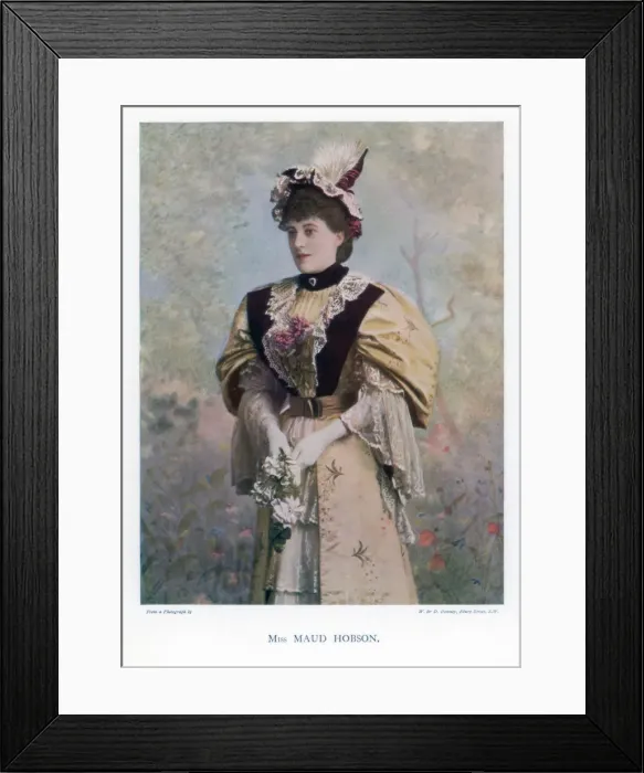 Framed Print : Maud Hobson, actress, 1901. Artist: W&D Downey Framed Print : Maud Hobson, actress, 1901. Artist: W&D Downey