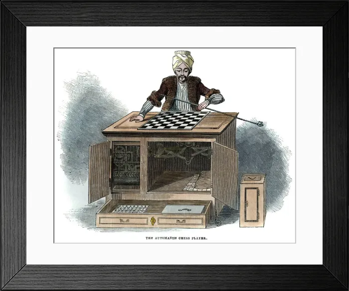 Framed Print : The Automaton Chess Player, 1845