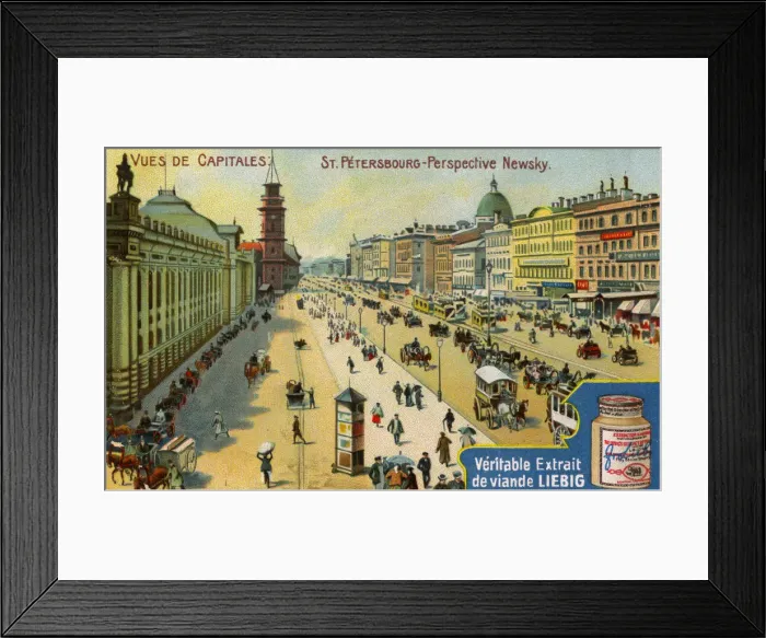 Framed Print : Views of Capitals: Nevsky Prospect, St Petersburg, c1900 Framed Print : Views of Capitals: Nevsky Prospect, St Petersburg, c1900