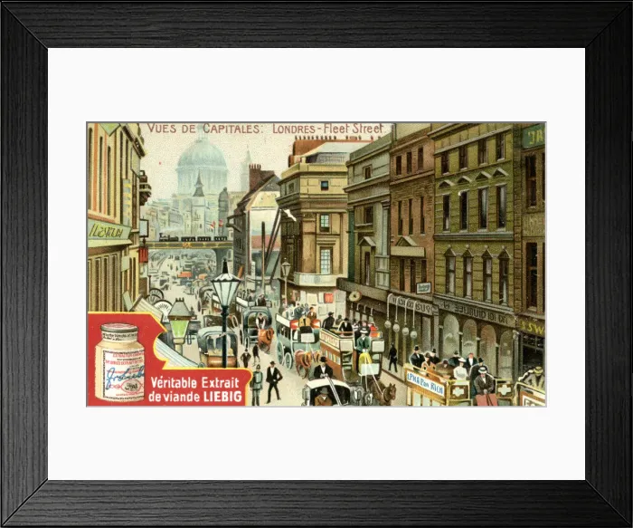 Framed Print : Views of Capitals: Fleet Street, London, c1900 Framed Print : Views of Capitals: Fleet Street, London, c1900