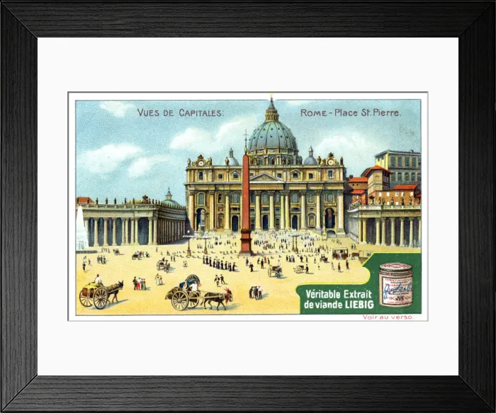 Framed Print : Views of Capitals: St Peters Square, Rome, c1900 Framed Print : Views of Capitals: St Peters Square, Rome, c1900