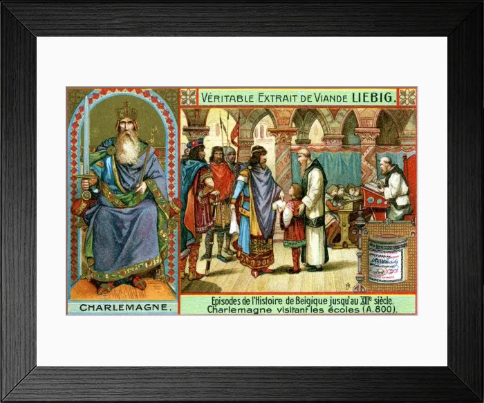 Framed Print : Episodes in the history of Belgium up until the 13th century: Charlemagne, (c1900) Framed Print : Episodes in the history of Belgium up until the 13th century: Charlemagne, (c1900)