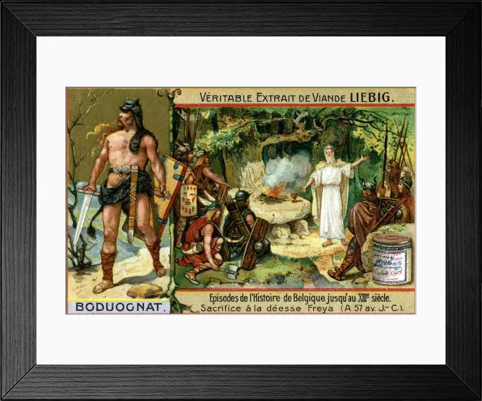 Framed Print : Episodes in the history of Belgium up until the 13th century: Boduognatus, (c1900) Framed Print : Episodes in the history of Belgium up until the 13th century: Boduognatus, (c1900)