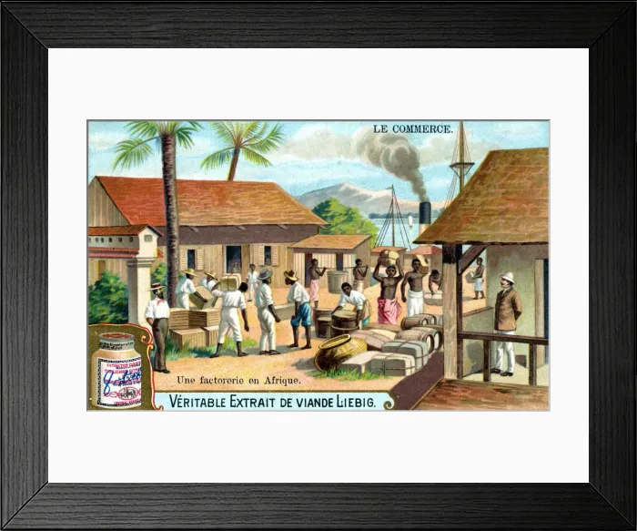 Framed Print : Trade: trading post in Africa, c1900 Framed Print : Trade: trading post in Africa, c1900
