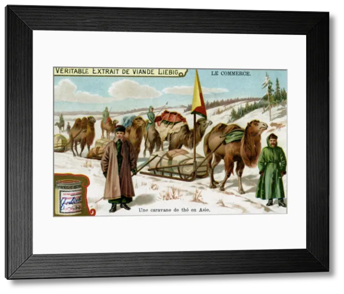 Framed Print : A tea caravan in Asia, c1900 Framed Print : A tea caravan in Asia, c1900