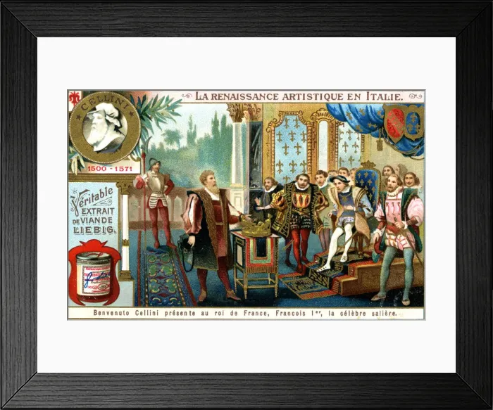 Framed Print : Renaissance Art in Italy: Benvenuto Cellini, (c1900) Framed Print : Renaissance Art in Italy: Benvenuto Cellini, (c1900)