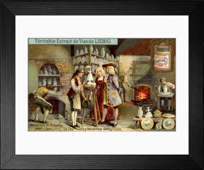 Framed Print : Manufacture of porcelain in the 18th century, (c1900) Framed Print : Manufacture of porcelain in the 18th century, (c1900)
