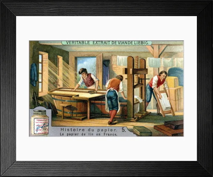 Framed Print : History of Paper: 5, c1900 Framed Print : History of Paper: 5, c1900
